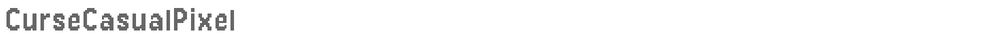Sample characters Curse Casual Pixel Font